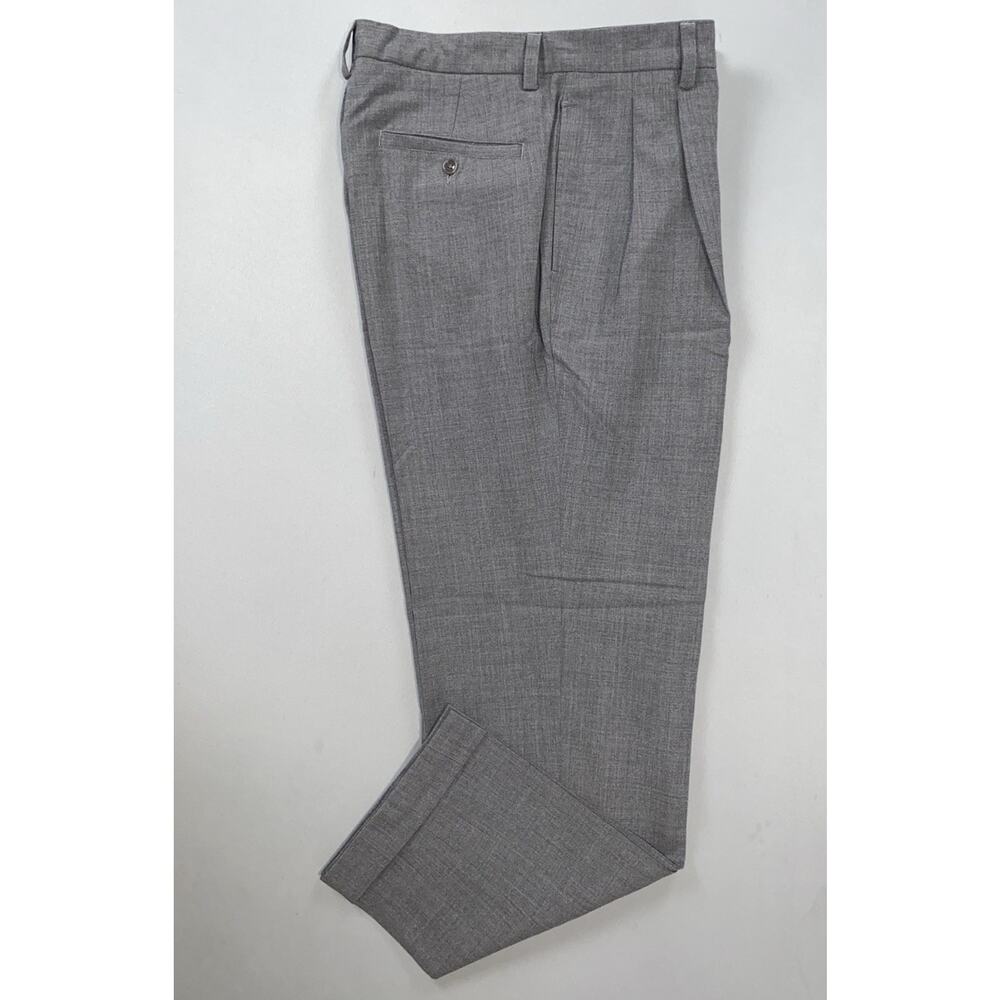 Banana Republic Vintage Y2K Stretch Poly-Wool Dress Pants. Heather Gray, 32X31